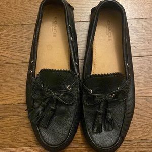 Coach Leather Loafers in Black: Size 8.5
